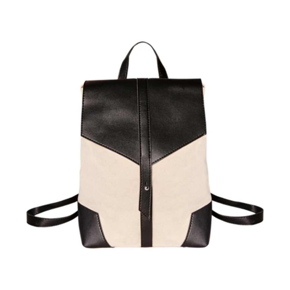 Deux Lux Demi Canvas Backpack with Vegan Leather